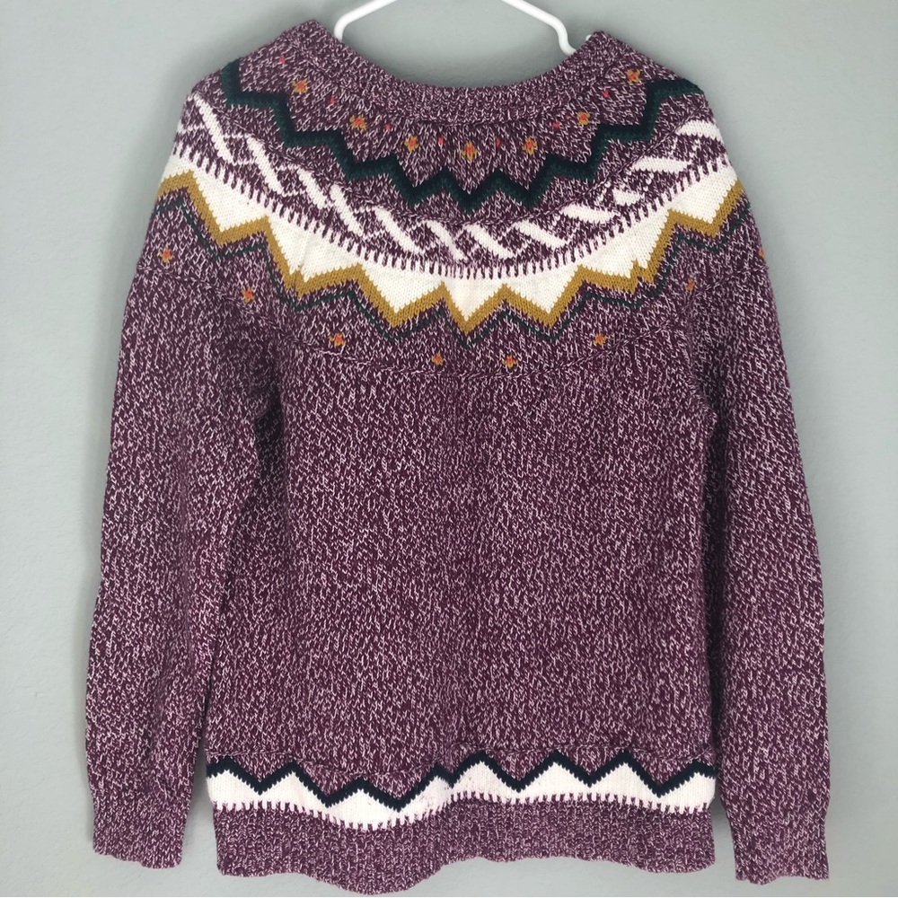 Old Navy Colorful Purple and White Sweater - Picture 4 of 5